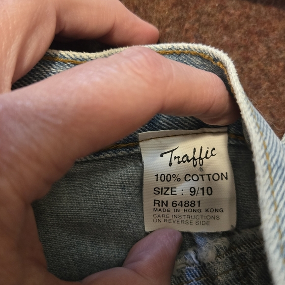 Vintage Traffic Size 9/10 Jeans With Patchwork Like New - Picture 9 of 10